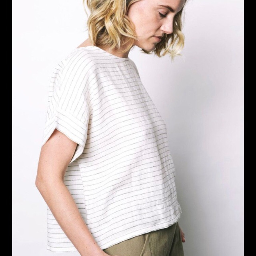 Elizabeth Suzann Georgia Tee OS Linen Stripe